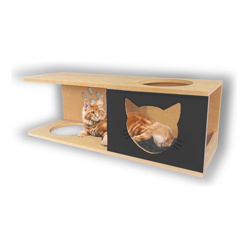 Caminha de Gato Toca Para Gato Grande REFORÇADO MDF15MM PREMIUM Casinha de Gato Montado em Oferta na Shopee