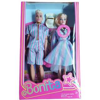 Kit Boneca Loira Musical e Ken 26 cm Emborrachado - Promoção