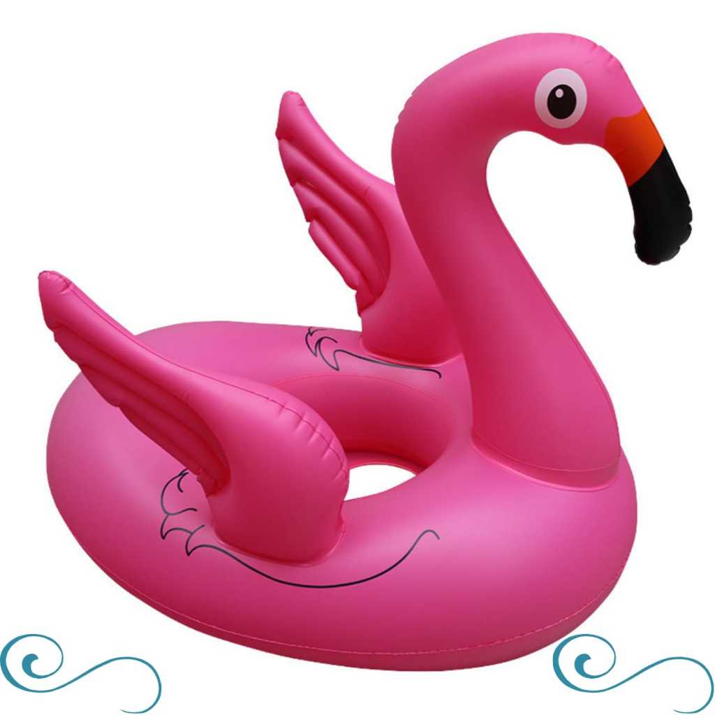 Boia Bote Infantil Flamingo Piscina Criança Com Buracos Para Perninhas