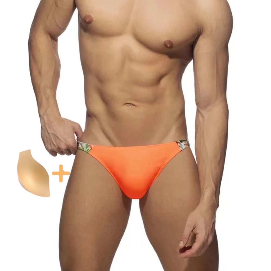 Sunga Preta Ultra Slim Masculina Slim Cavada Masculina Moda Praia Com Bojo