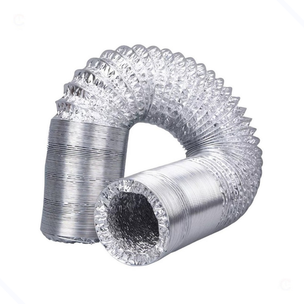 Duto Flexível Aluminizado 100mm Tubo para exaustor insuflador ventilação