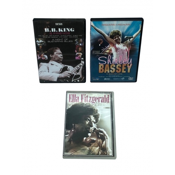 03 Dvds Ella Fitzgerald Shirley Bassey E B.b.king