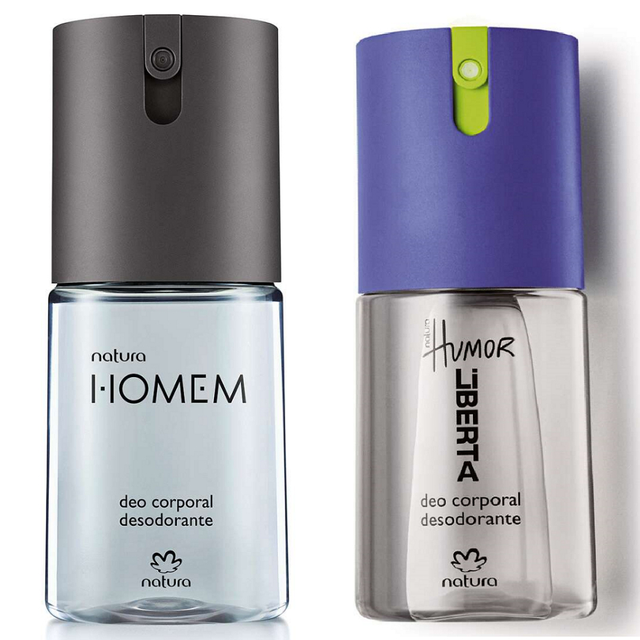 Natura Homem e Humor Liberta Deo Corporal Masculino e Unissex Kit 2 Unid