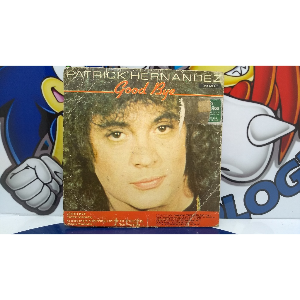 capa vazia Compacto De Vinil Patrick Hernandez Good Bye