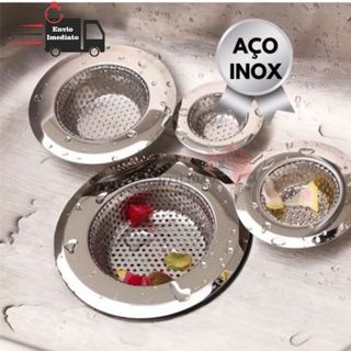 Ralo de Pia Para Cozinha Aço Inox Original Resistente 5,4cm 7,2cm 9,0cm 11,5cm