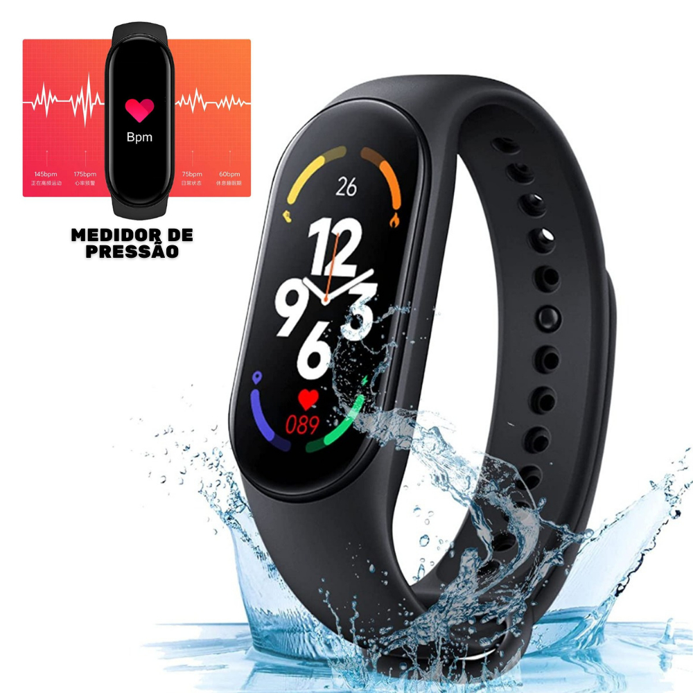Smartband M6 Miband Mede Pressão Arterial Batimento Academia