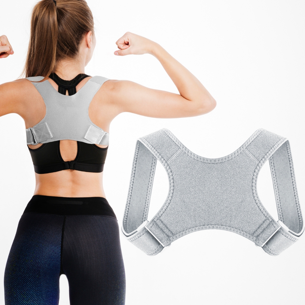Corretor De Postura Colete Ortopédico Ajustável Alinha Coluna Alívio Dor Costas Ombro