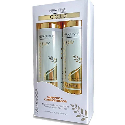 Mandioca Shampoo 300ml+ Condicionador 300ml- Kerabrasil