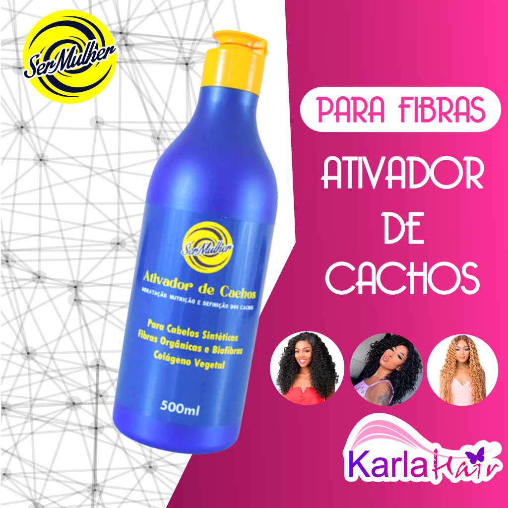 ATIVADOR DE CACHOS SER MULHER 500ML CABELOS BIO FIBRAS E ORGANICOS