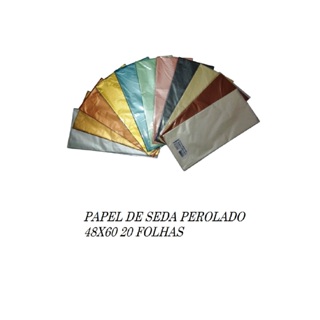 Papel de Seda Metalizado Perolizado 48X60 20 Folhas - NOVAPRINT/RIDET em Oferta na Shopee
