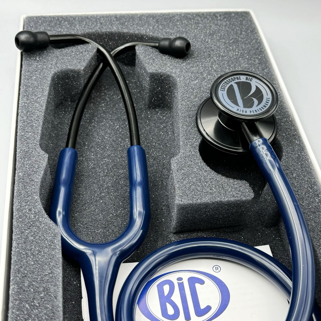 Estetoscópio Bic Eternity III Azul Black Excelente Ausculta - Ideal enfermagem e estudantes garantia de 5 anos