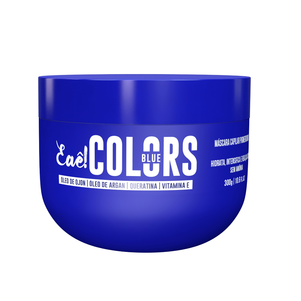 Mascara Capilar Matizadora Tonalizante Royal Blue Azul 300g Eae Colors Brilho Intenso