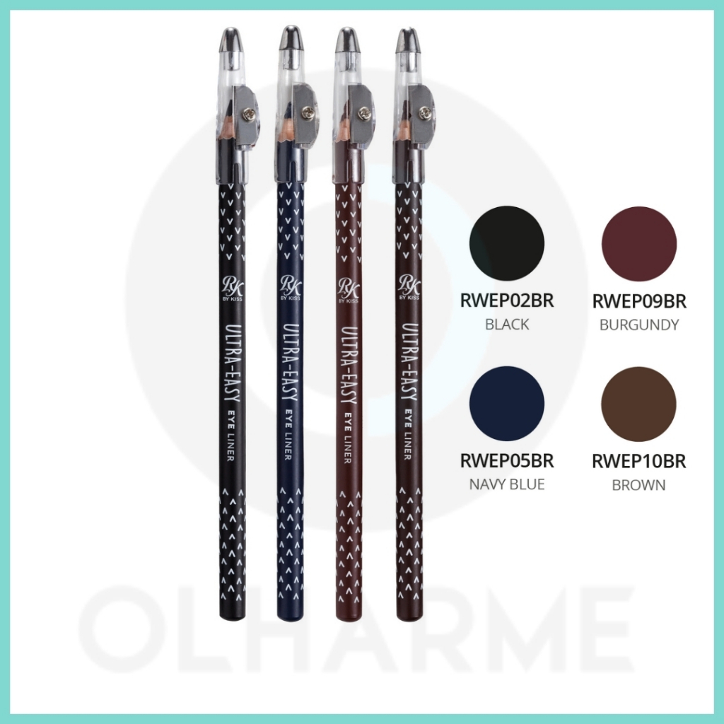 Lápis de Madeira para Olhos Com Apontador - RK BY KISS -  Kiss New York em Oferta na Shopee