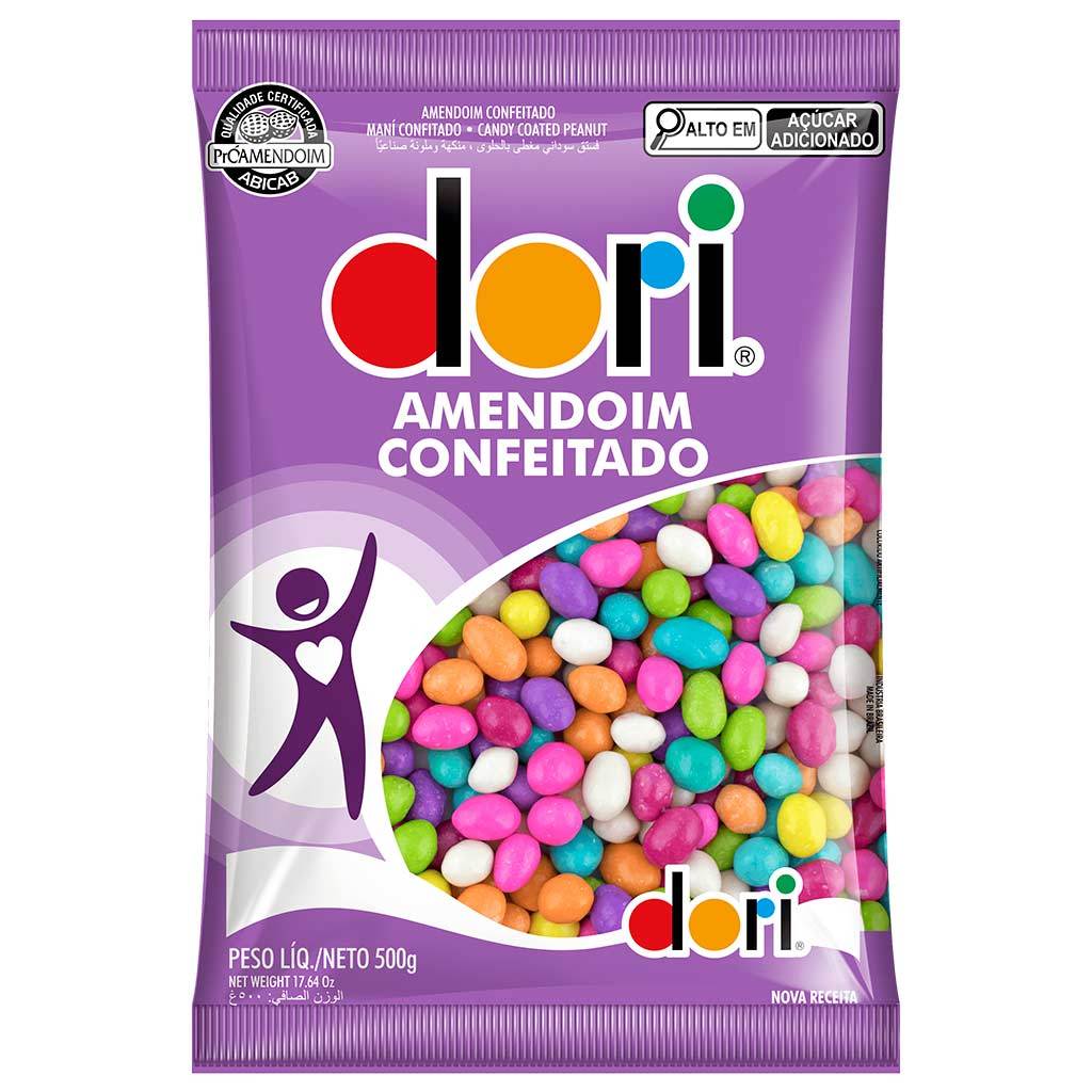 Amendoim Confeitado Colorido 500g - Dori