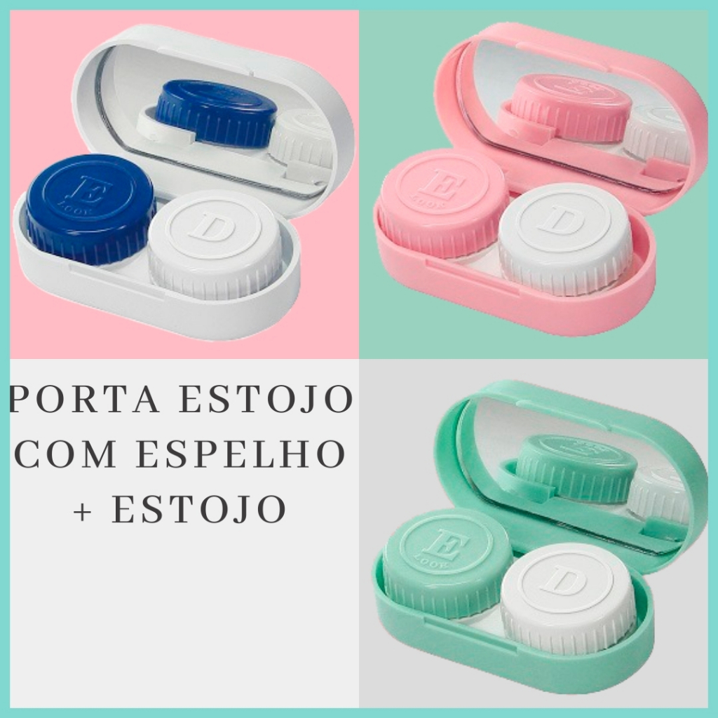 Porta Estojo para Lentes de Contato Pocket Advance Com espelho (Sem Logo) - Look Vision