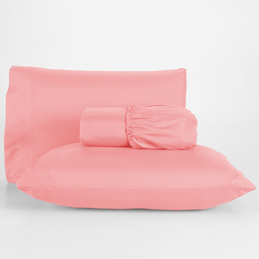 Kit Jogo de Lençol Casal Padrão Percal 400 fios 3 Peças Jogo de Cama Casal Micropercal 400 fios