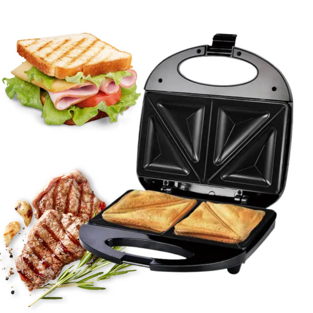 Sanduicheira Elétrica 110v Misteira Grill Antiaderente Portátil Assadeira Cozinha Forma Waffle Sanduíche Casa Lanches