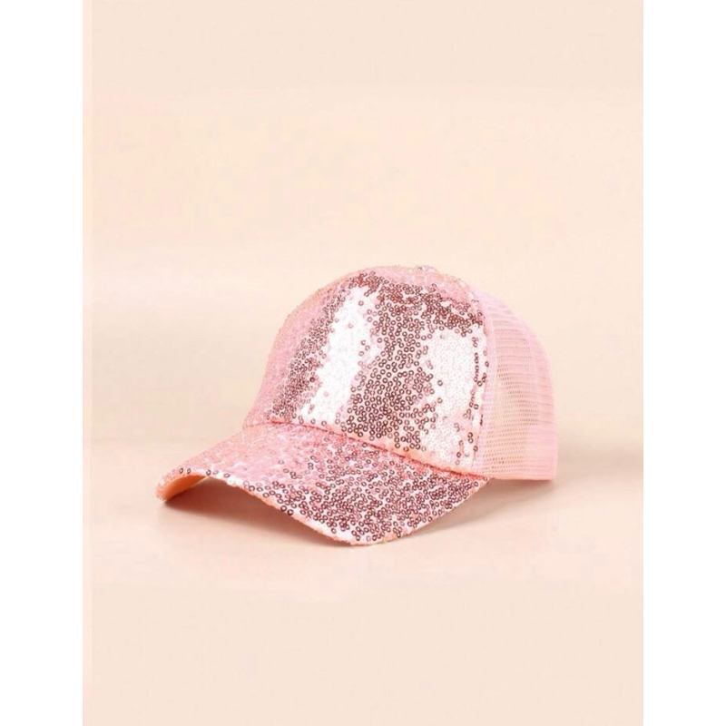 Boné Feminino Adulto Beisebol Lantejoulas. Cores variadas