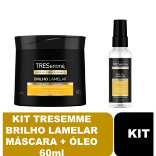 Kit Máscara de Tratamento Tresemmé Brilho Lamelar Pote 400g + Óleo Finalizador 60ml