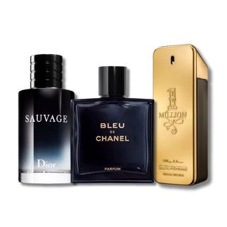 KIT 3 perfumes 100 fragrância importado billion sauva blue chane.l envio imediato natura boticario