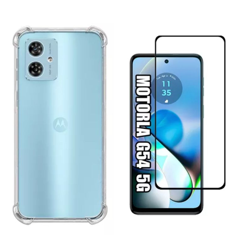 KIt Pelicula Vidro 3D Motorola G54 + Capa Capinha Anti Shock em Oferta na Shopee