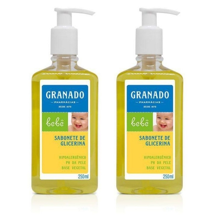 Kit com 2 Sabonete Líquido Granado Bebê 250ml Tradicional Glicerina
