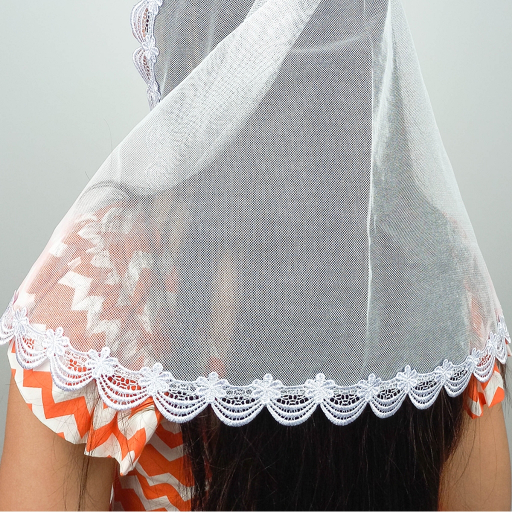 Véu Ccb Adulto Renda Guipir Floral Congregação Cristã no Brasil (Larissa) em Oferta na Shopee