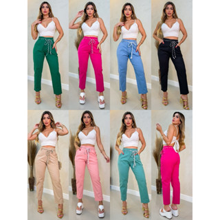 calça de sarja com elastano não encolhe importada/ER202-ER216