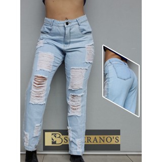 Calça MOM jeans feminina cintura alta de qualidade - BOYFRIEND