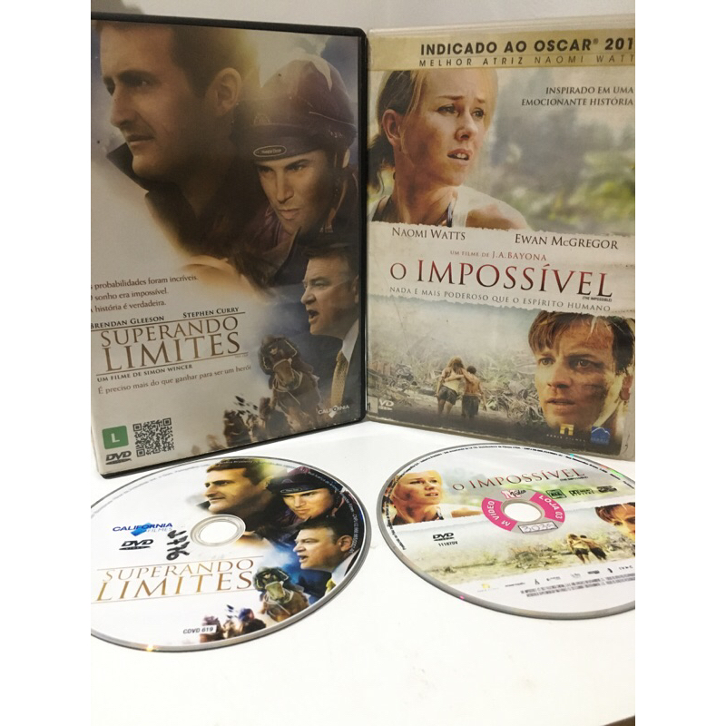 2 DVDs originais Superando Limites + O Impossível / filme