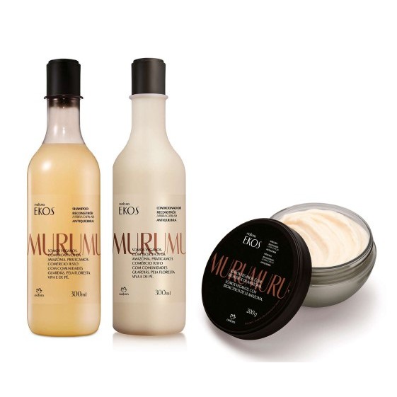 Natura Ekos Kit Shampoo, Condicionador e Máscara - Pataua ou Murumuru