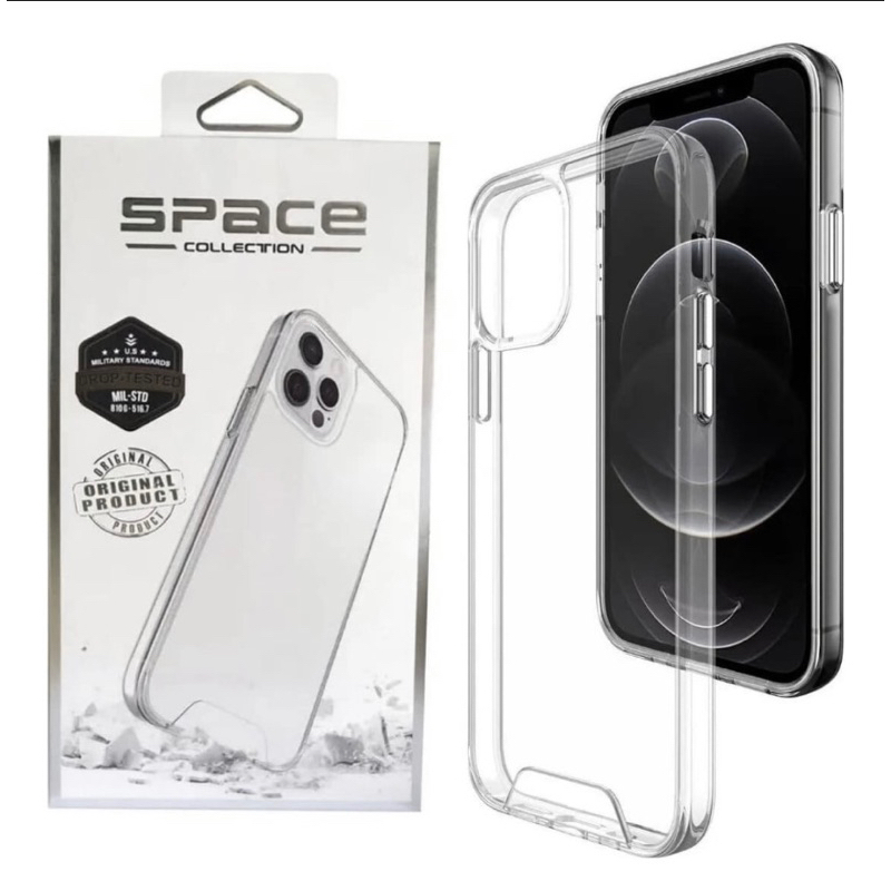 Capinha Capa Transparente Space Anti Impacto Para Iphone 7G XR 11 12 13 14 15Promax 16 16Promax