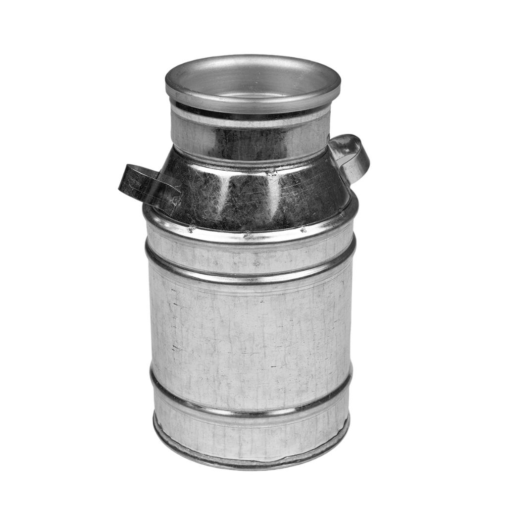 mini Leiteira decorativa Antiguidade Miniatura Aço Galvanizado 14 cm Artesanal com tampa a...