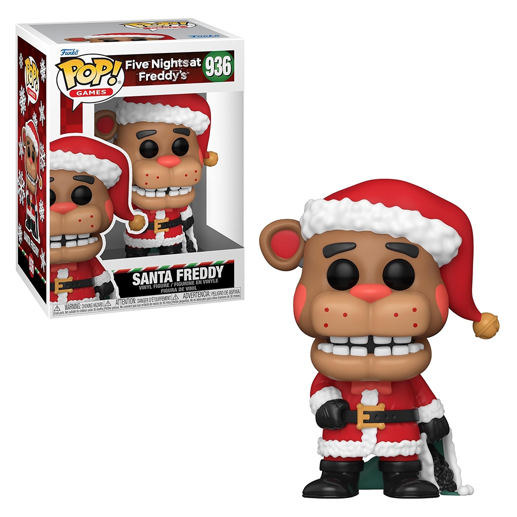 FUNKO POP GAMES FIVE NIGHTS AT FREDDY'S HOLIDAY - SANTA FREDDY 936 NOVO ORIGINAL