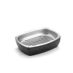 Saboneteira Cromada com Base Desmontavel Design Prático Suporte Banheiro Arthi