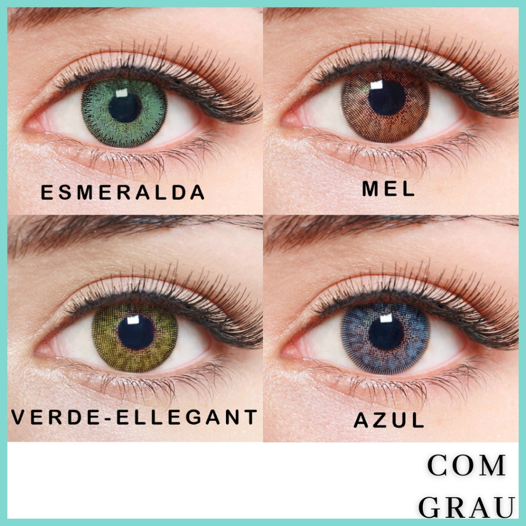 Lente de Contato Colorida Natural Vision Anual - Com Grau em Oferta na Shopee