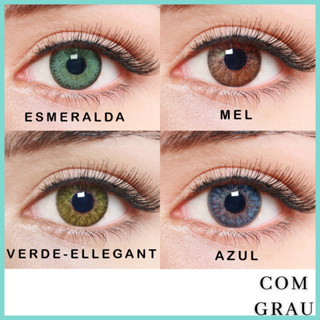 Lente de Contato Colorida Natural Vision Anual - Com Grau em Oferta na Shopee