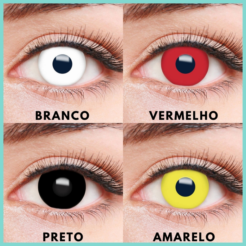 Lentes De Contato Colorida Fantasy Cosplay Halloween + Estojo - Natural Vision