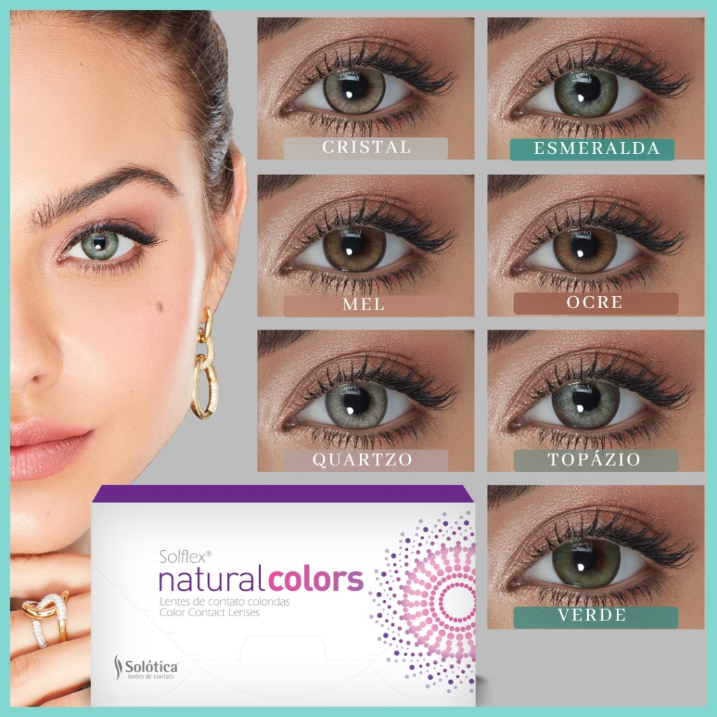 Lentes Coloridas Solótica Solflex Natural Colors Mensal - Sem Grau em Oferta na Shopee