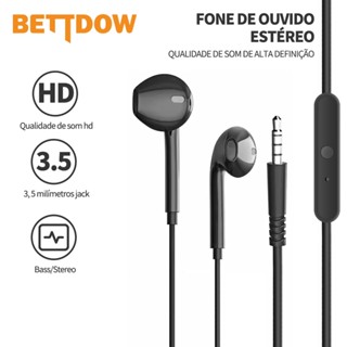 Bettdow Fone De Ouvido Intra Auricular Colorido Hifi Esportivo Universal