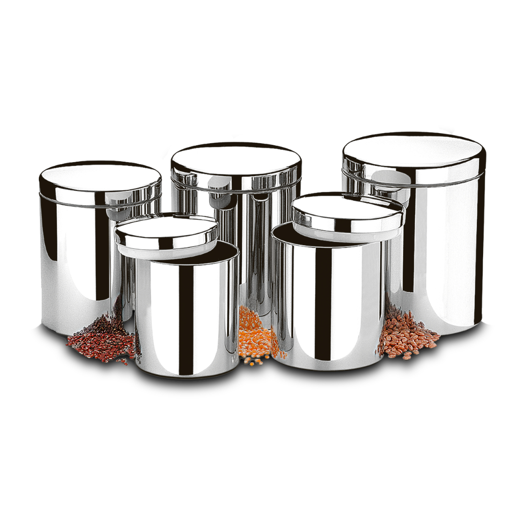 Conjunto De Potes Porta Mantimentos Com Tampa Brinox Suprema 5 Peças Inox em Oferta na Shopee