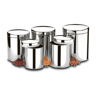 Conjunto De Potes Porta Mantimentos Com Tampa Brinox Suprema 5 Peças Inox em Oferta na Shopee