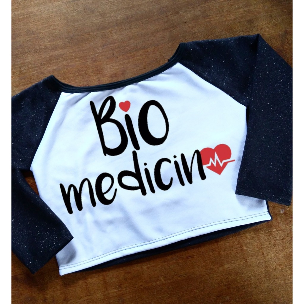 Cropped de Biomedicina com Batimento - Moletom Feminino