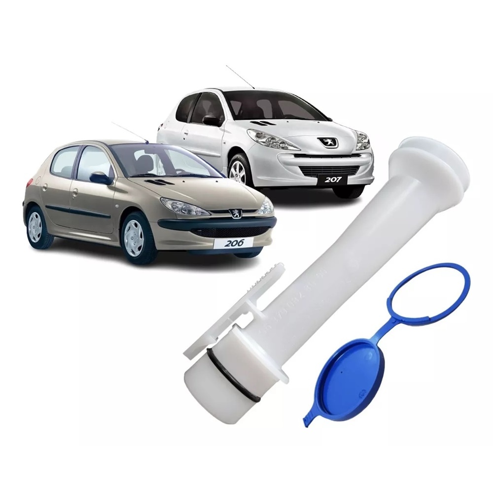 Gargalo do Reservatório de Água Limpador Peugeot 206 207 Com Tampa