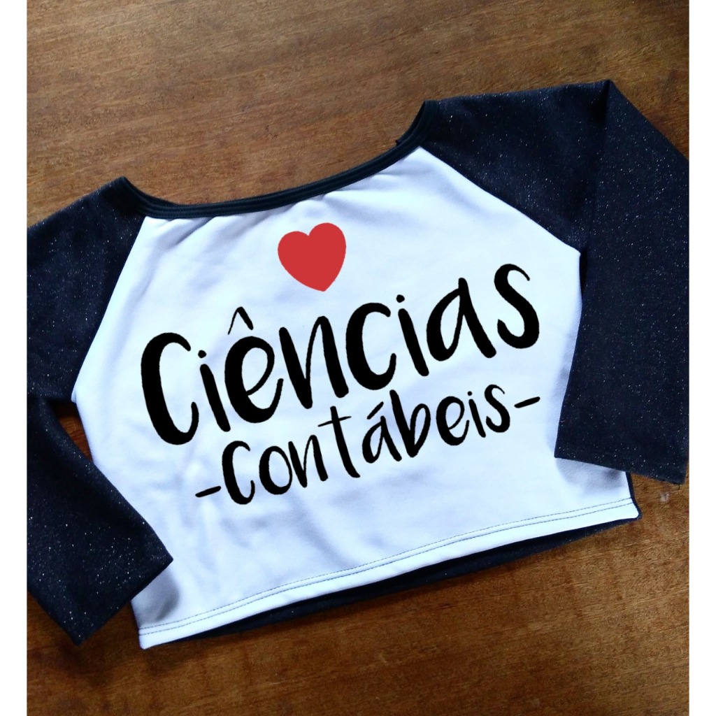 Cropped de Ciências Contábeis com Risco - Moletom Feminino