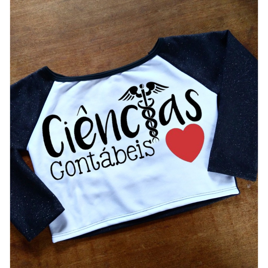 Cropped de Ciências Contábeis Símbolo - Moletom Feminino