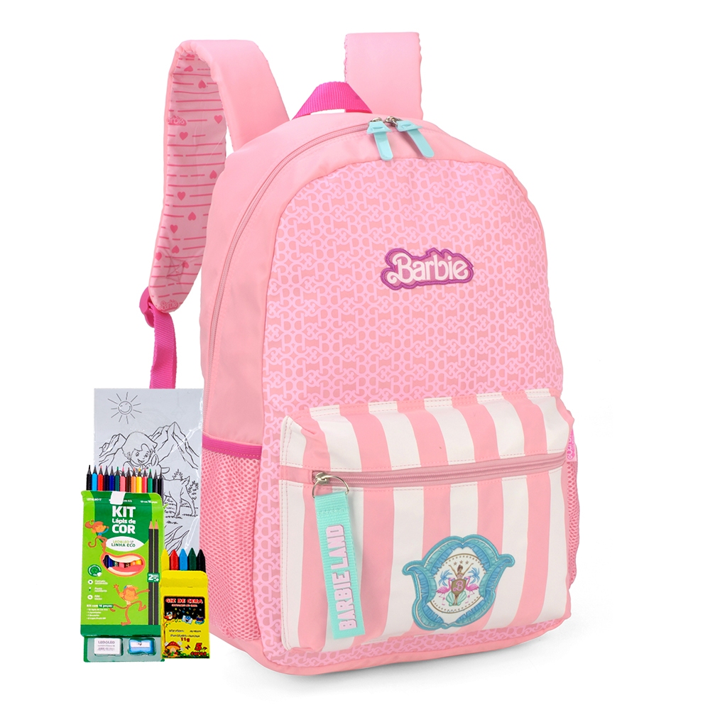 Mochila Reforcada Costas Barbie O filme Oficial Lancamento Meninas Adolescente Universitaria Escolar