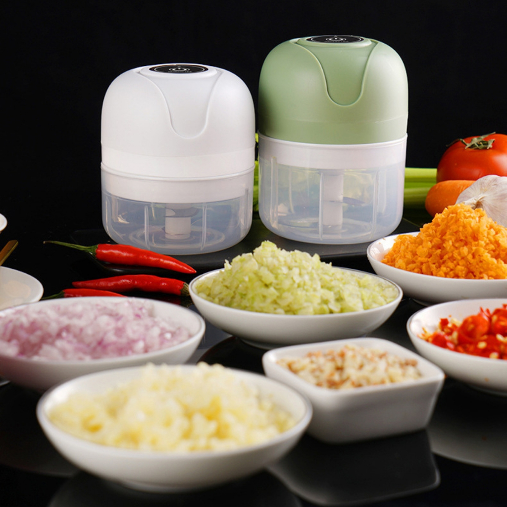 Processador Elétrico 250ML Portátil Triturador Alimentos Tempero Sem Fio Potente