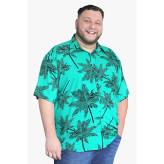 Camisa Social Floral havaiana florida adulto manga curta masculina plus size tamanho grande