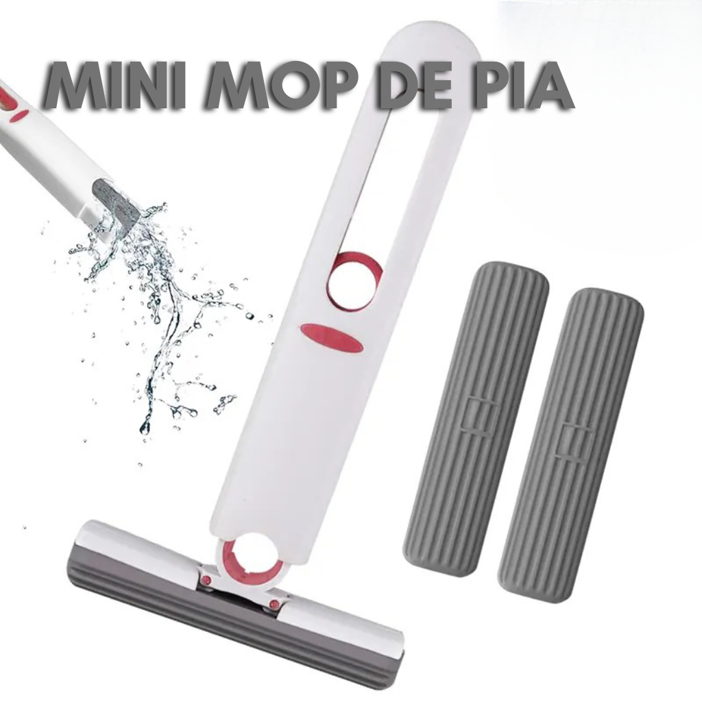 Mini Esfregão Mop Absorvente Limpeza Com Refil Mini Rodo de Pia - XUXU BELEZA